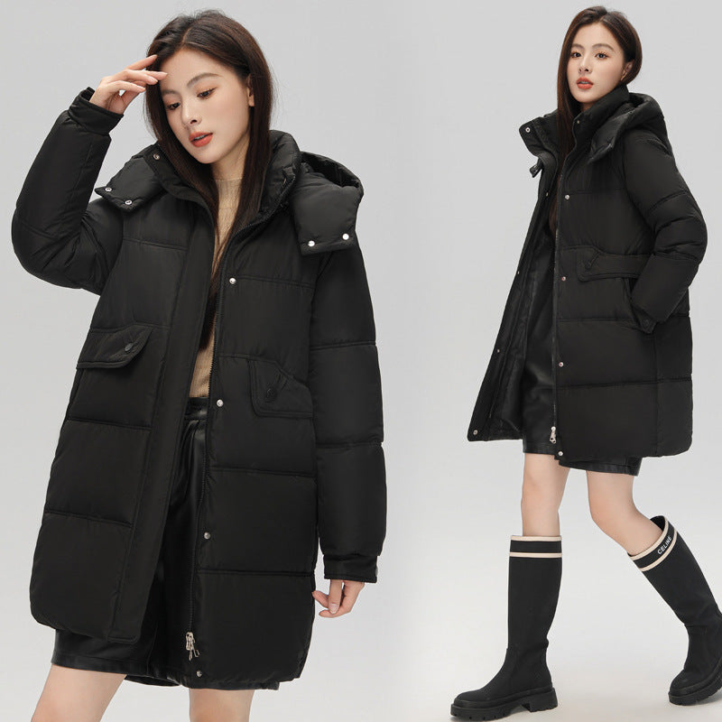 Down Cotton-padded Jacket Fashionable Cotton Coat Hooded