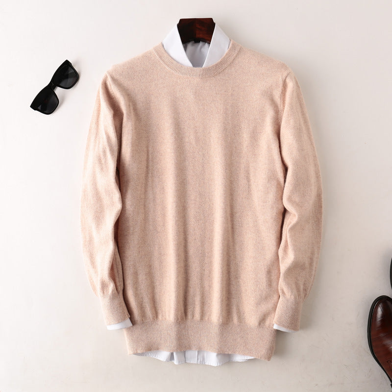 Pure Wool Sweater Round Neck All-matching Casual Knitted Bottoming Shirt