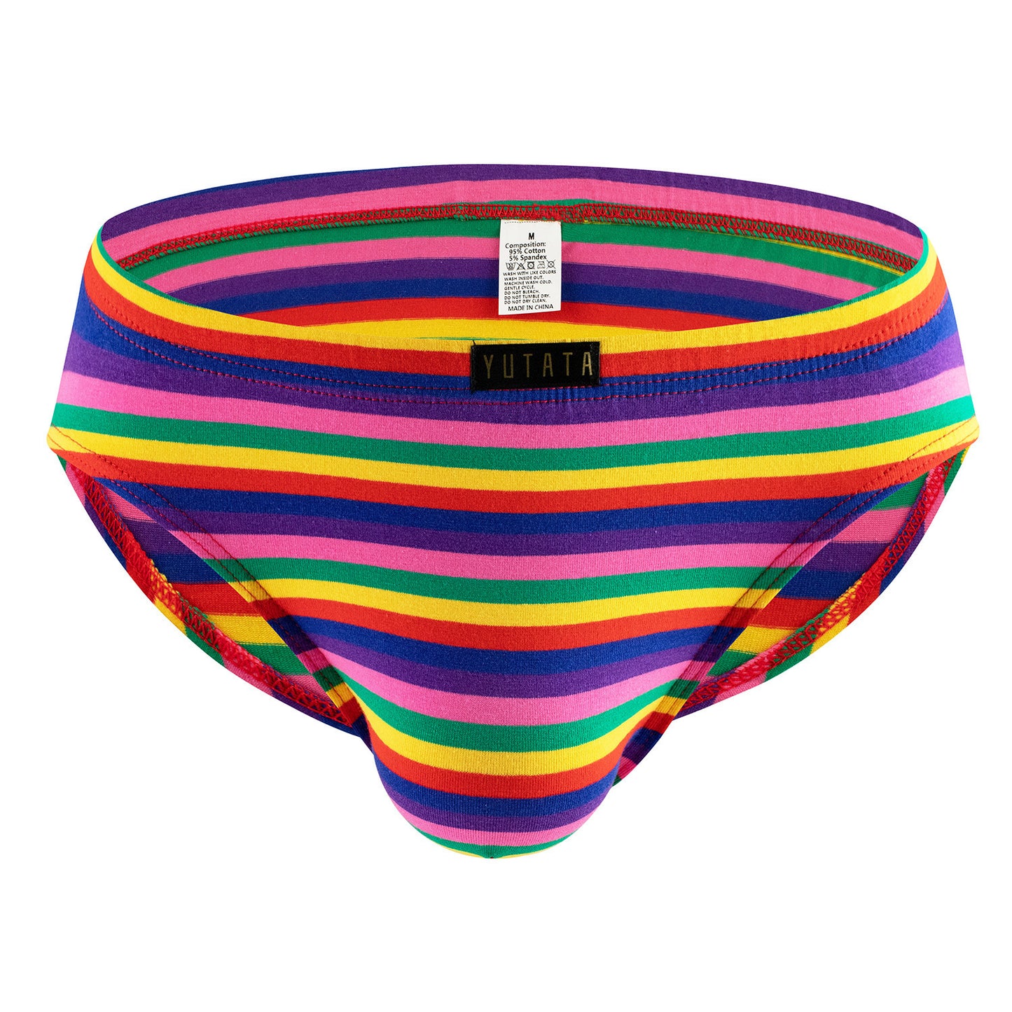 Colorful Stripes Fashion Breathable Men's Briefs