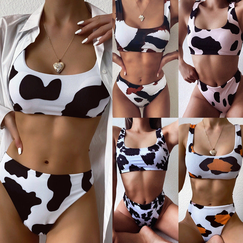 Cow Print Bikini Beach Swimwear Fashion