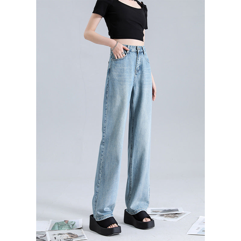 Women's Loose High Waist Slimming Wide-leg Pants