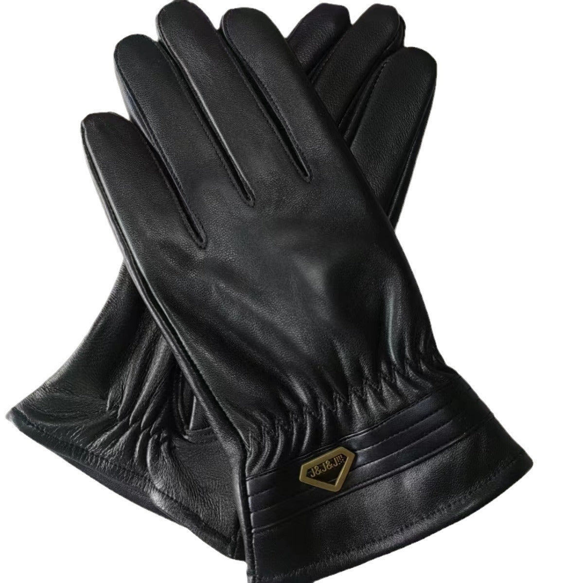 Genuine Leather Gloves Men's Winter Velvet Cold Protection Warm Sheepskin Gloves Cycling And Driving Touch Screen