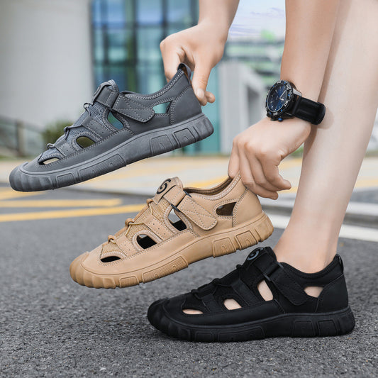 Men's Non-slip Wear-resistant Mesh Surface Hollowed Wading Sandals