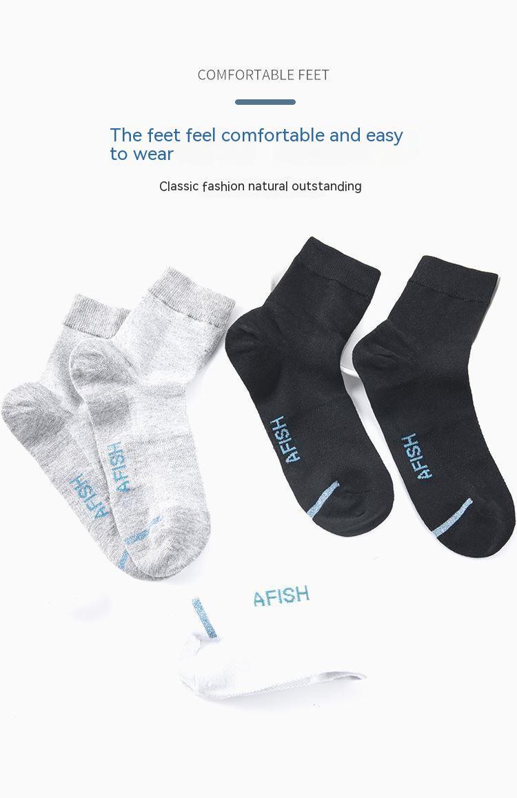 Four Seasons Sweat-absorbent Antibacterial Deodorant Cotton Socks