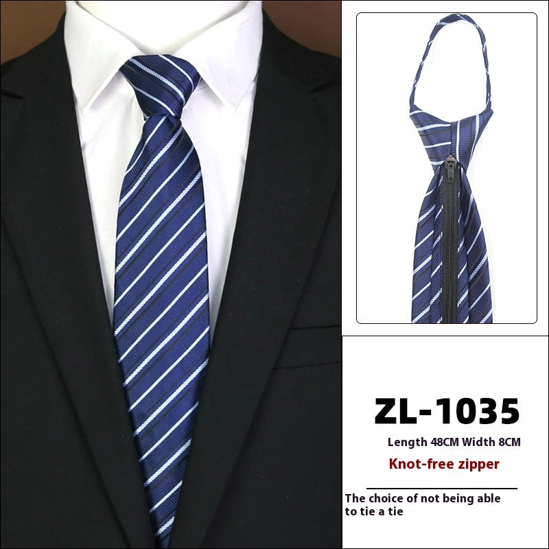 Men's Formal Wear Business Zipper Tie-free