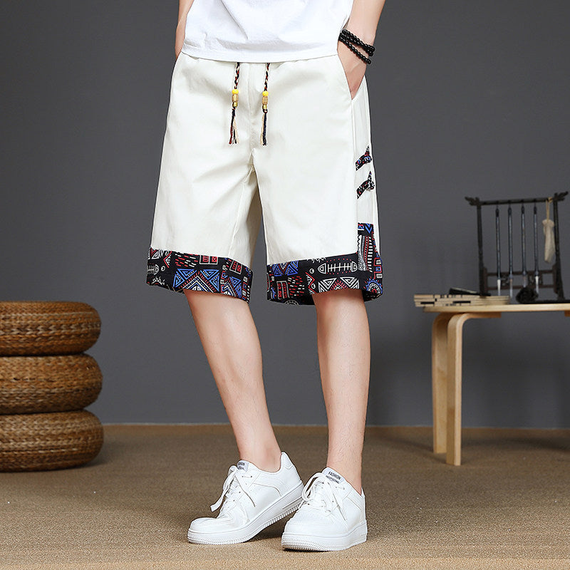 New Chinese Style Loose Shorts Men