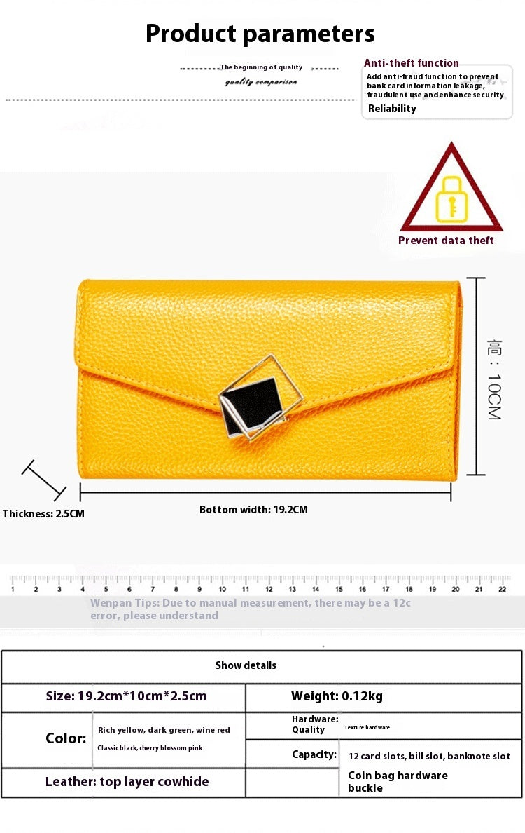 Women's Long Fashion Large-capacity Genuine Leather Wallet