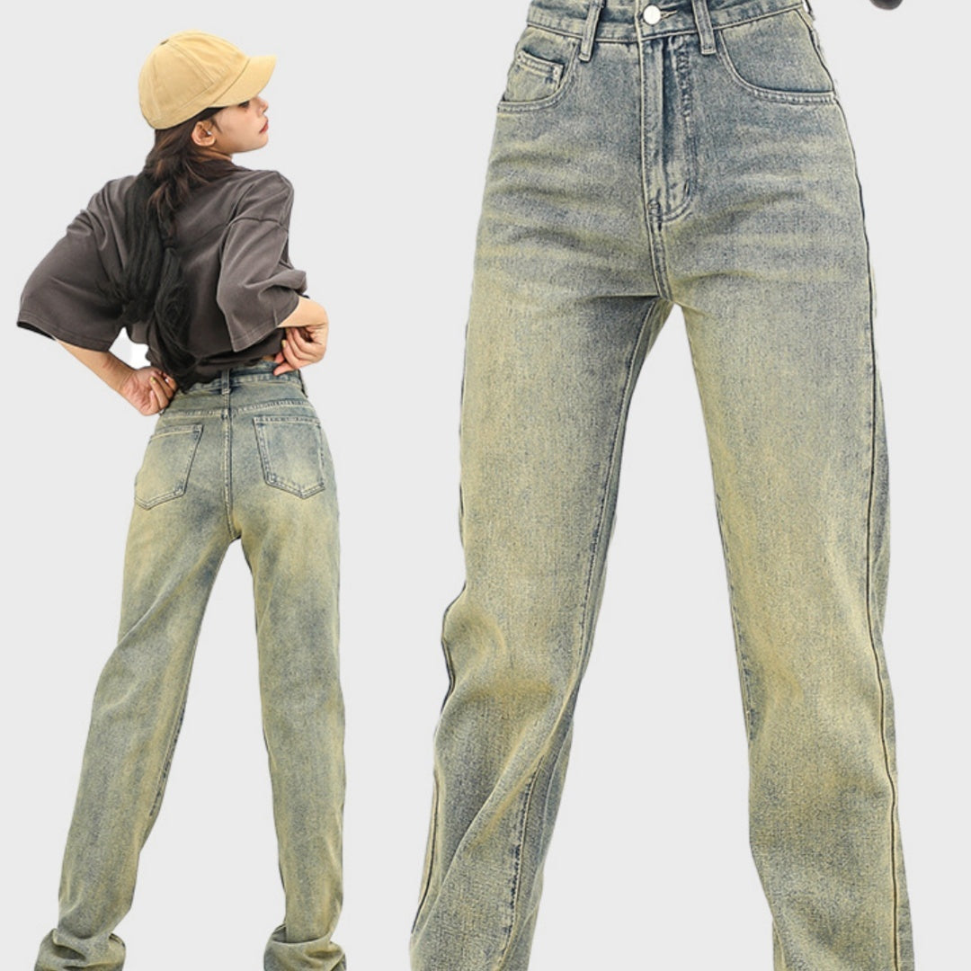 Retro Slim-fitting Fashion Brand Jeans Casual Straight-leg Jeans For Men