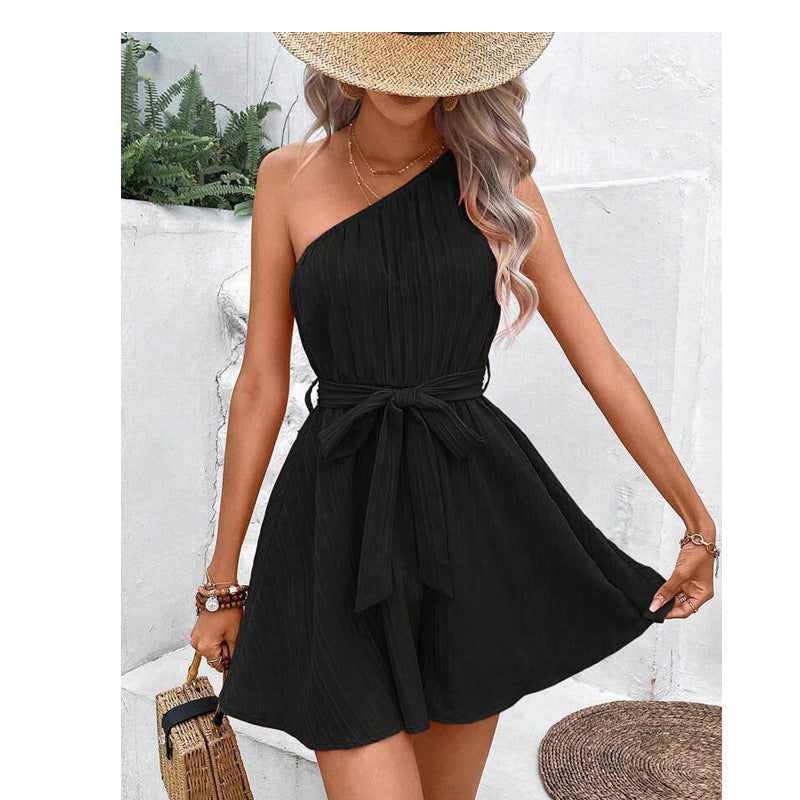 Shoulder Lace-up Sleeveless Jumpsuit Fashion