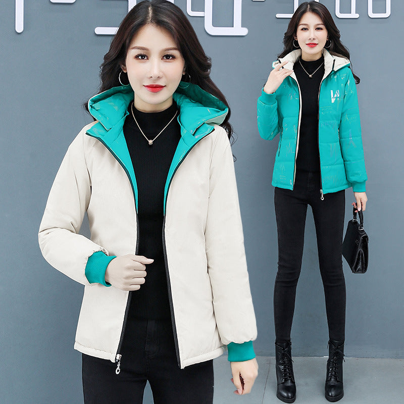 Women's Double-sided Down Cotton-padded Jacket Winter