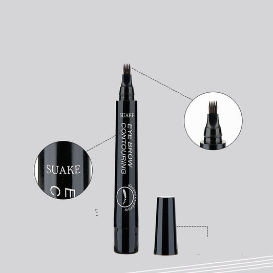 Four-Head Eyebrow Pencil Liquid Eyebrow Pencil Very Finely Sculpted Eyebrow Pencil 4-Head Eyebrow Pencil Waterproof And Long-Lasting Four-Pronged Eyebrow Pencil