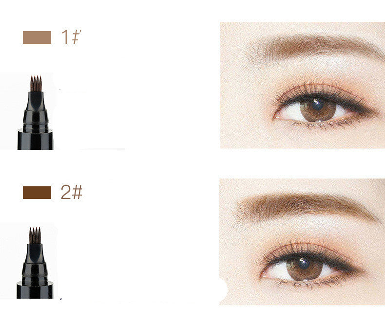 Four-Head Eyebrow Pencil Liquid Eyebrow Pencil Very Finely Sculpted Eyebrow Pencil 4-Head Eyebrow Pencil Waterproof And Long-Lasting Four-Pronged Eyebrow Pencil