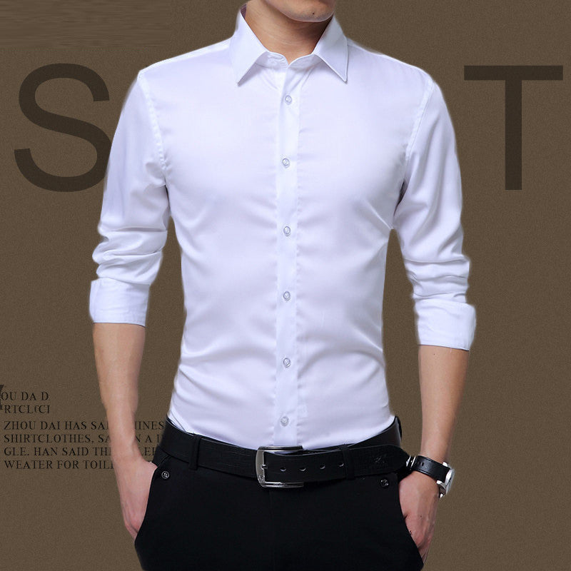 New Autumn Men's Long Sleeved Shirt Formal Wear Professional Shirt Long Sleeved