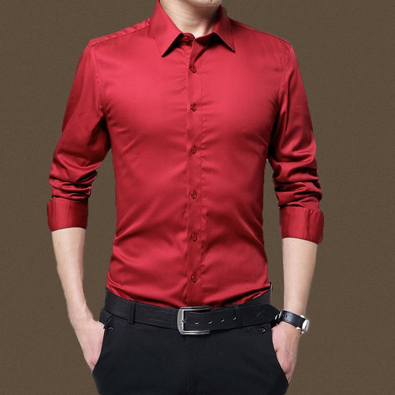 New Autumn Men's Long Sleeved Shirt Formal Wear Professional Shirt Long Sleeved