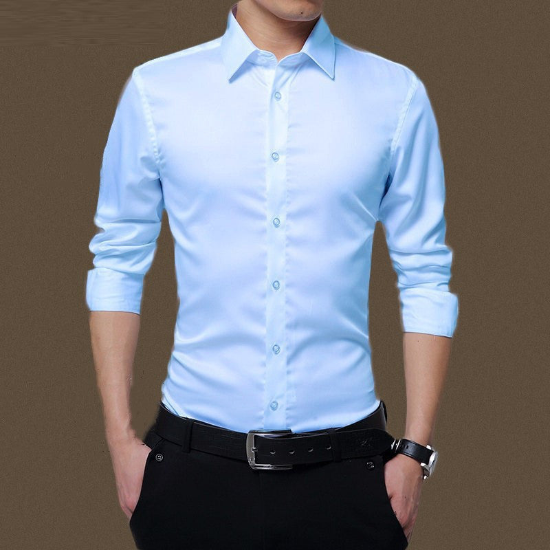 New Autumn Men's Long Sleeved Shirt Formal Wear Professional Shirt Long Sleeved