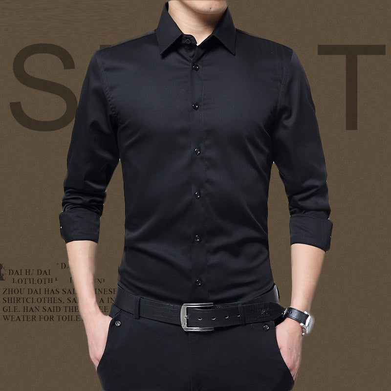 New Autumn Men's Long Sleeved Shirt Formal Wear Professional Shirt Long Sleeved