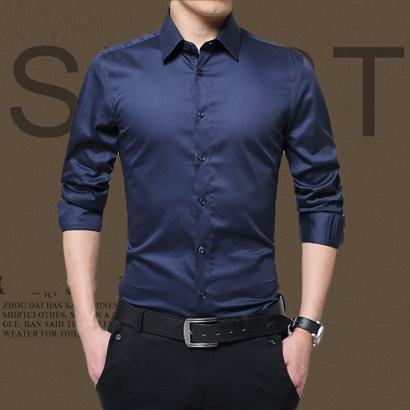 New Autumn Men's Long Sleeved Shirt Formal Wear Professional Shirt Long Sleeved