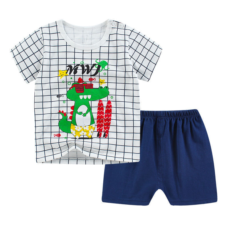 Summer Infant Newborn Baby Boy Clothes Children Clothing Set for Girls Kids T-Shirt Shorts 2PCS Outfits Cotton Casual Clothes