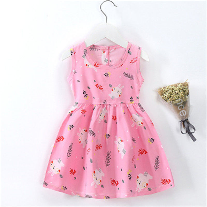 8 Style Baby Girls Dress Summer Cute Cartoon Baby Princess Birthday Party Knitted Dresses Toddler Costume Infant Kids Clothes