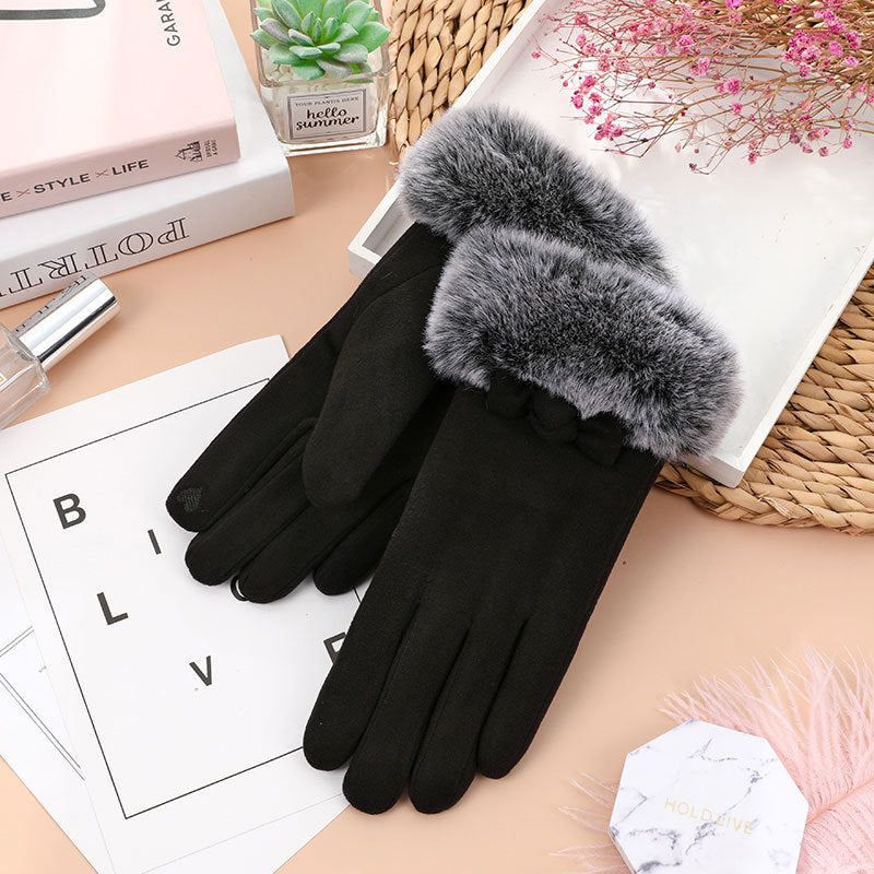 Women's Outdoor Cycling Thickened Warm Gloves