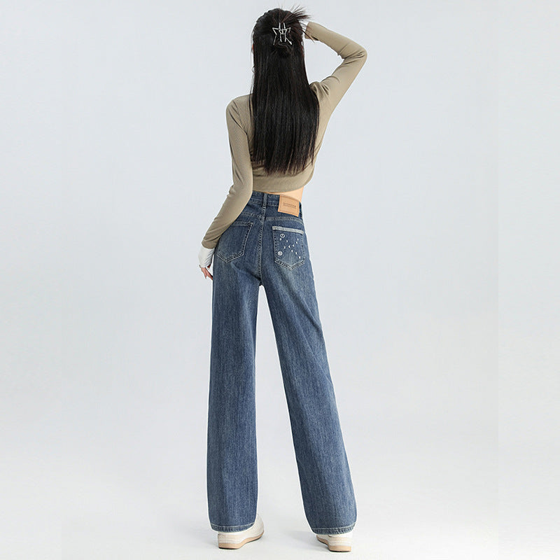 Women's American-style Retro Wide Leg Jeans