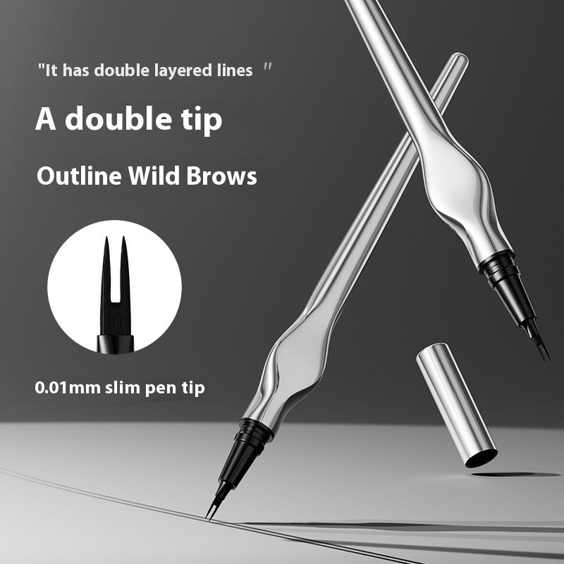 Two Fork Eyebrow Pencil Waterproof Sweat-proof Wild Eyebrow Eyeliner