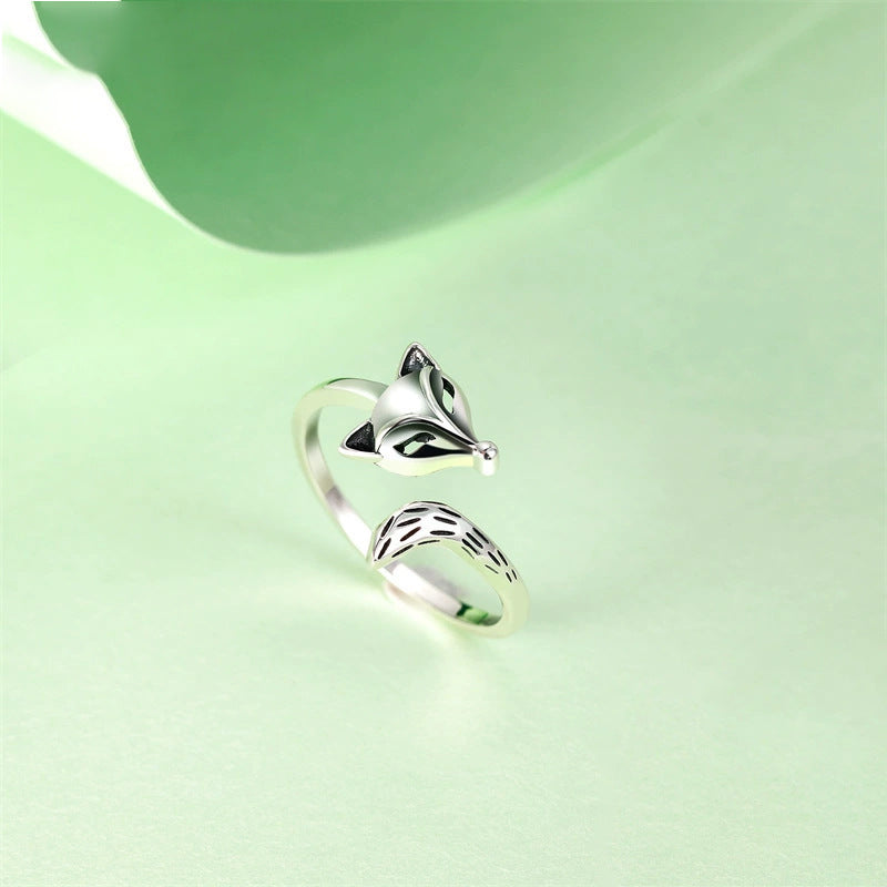 S925  Thai Silver Unisex Fox Ring