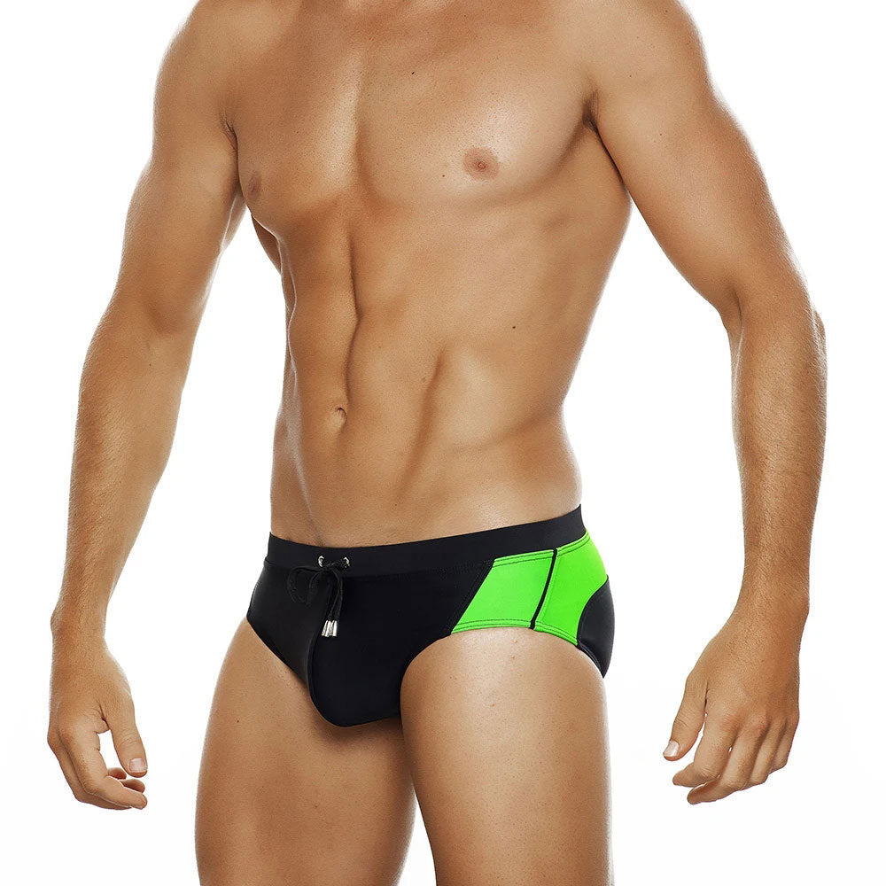 Summer Color Matching Fashion Triangle Swimming Trunks In Europe And America