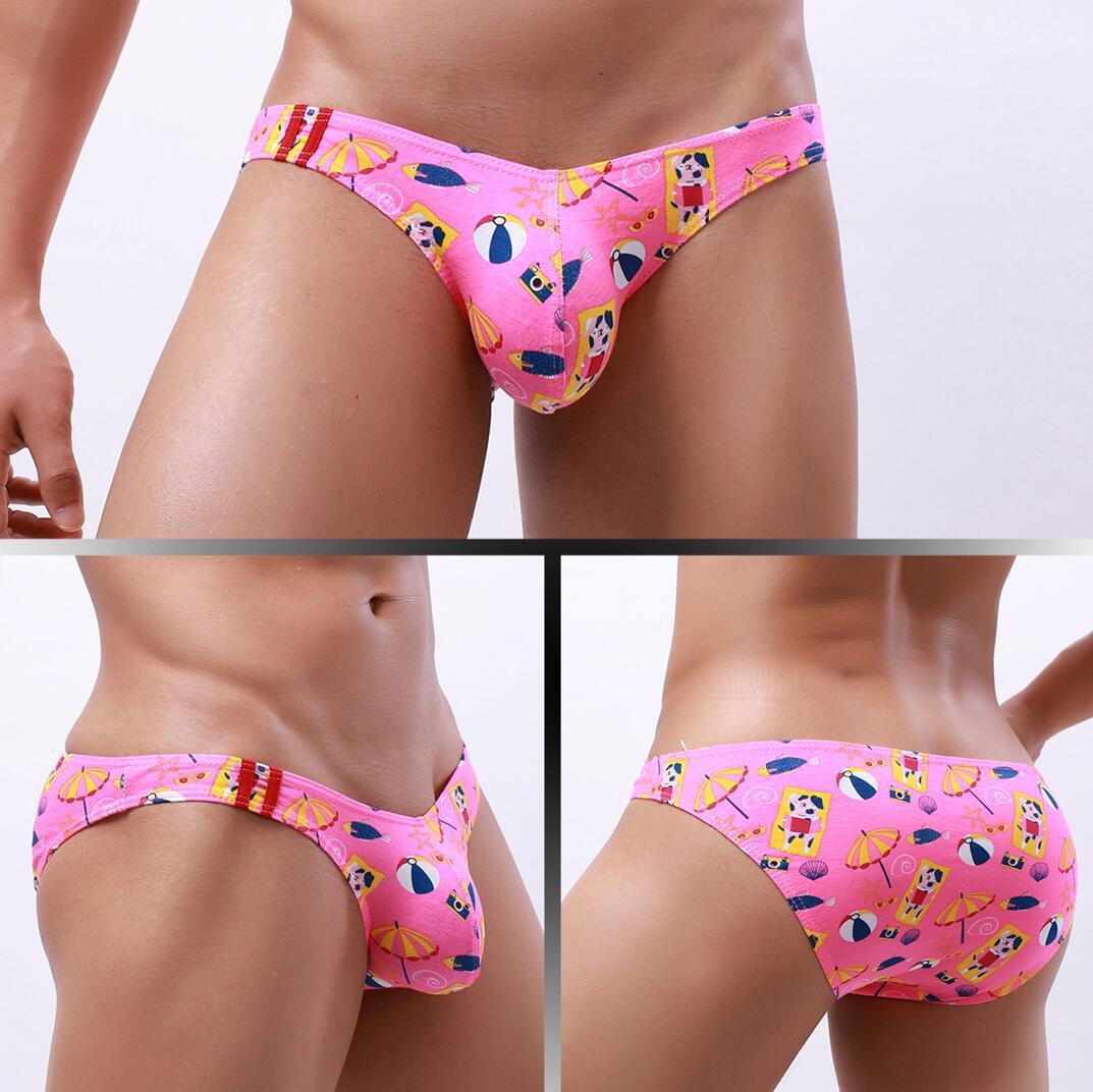 Waist Print Pattern Low Waist U Panties Briefs