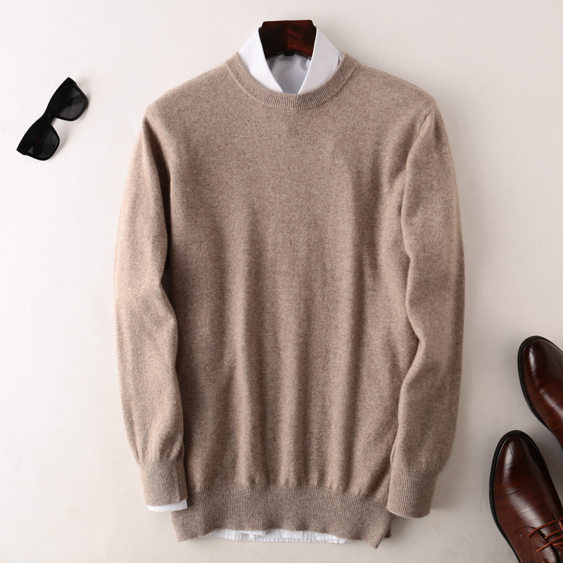 Pure Wool Sweater Round Neck All-matching Casual Knitted Bottoming Shirt