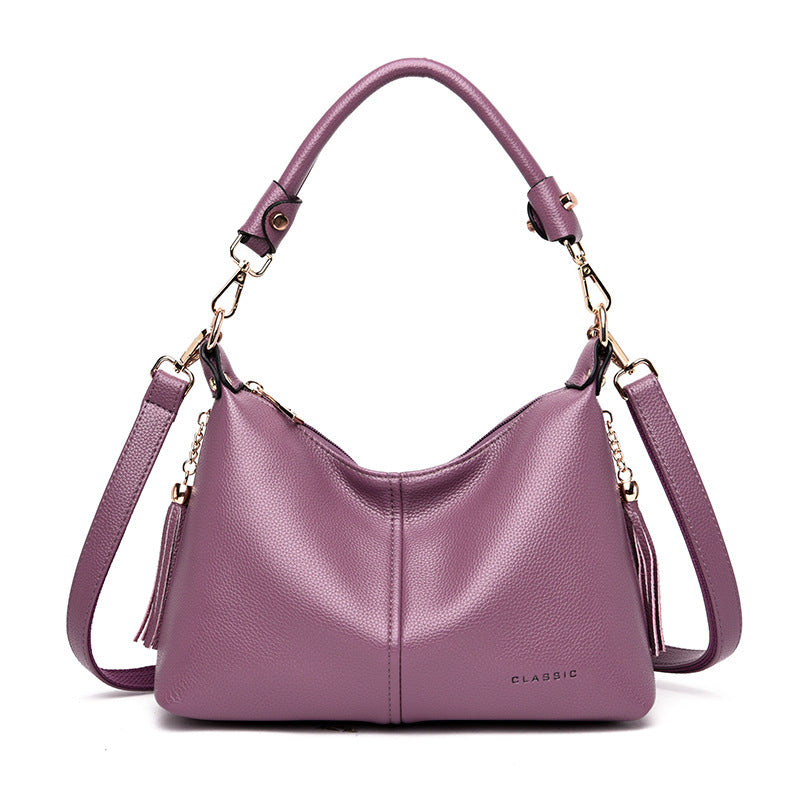 Soft Leather Mother Bag All-match One-shoulder Fashion Trendy Handbag