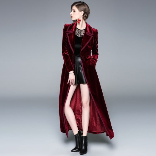 Women's Long Trench Coat From Knee To Ankle Temperament