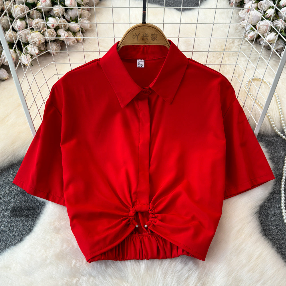 Summer French Minority Design Blouse Shirt For Women