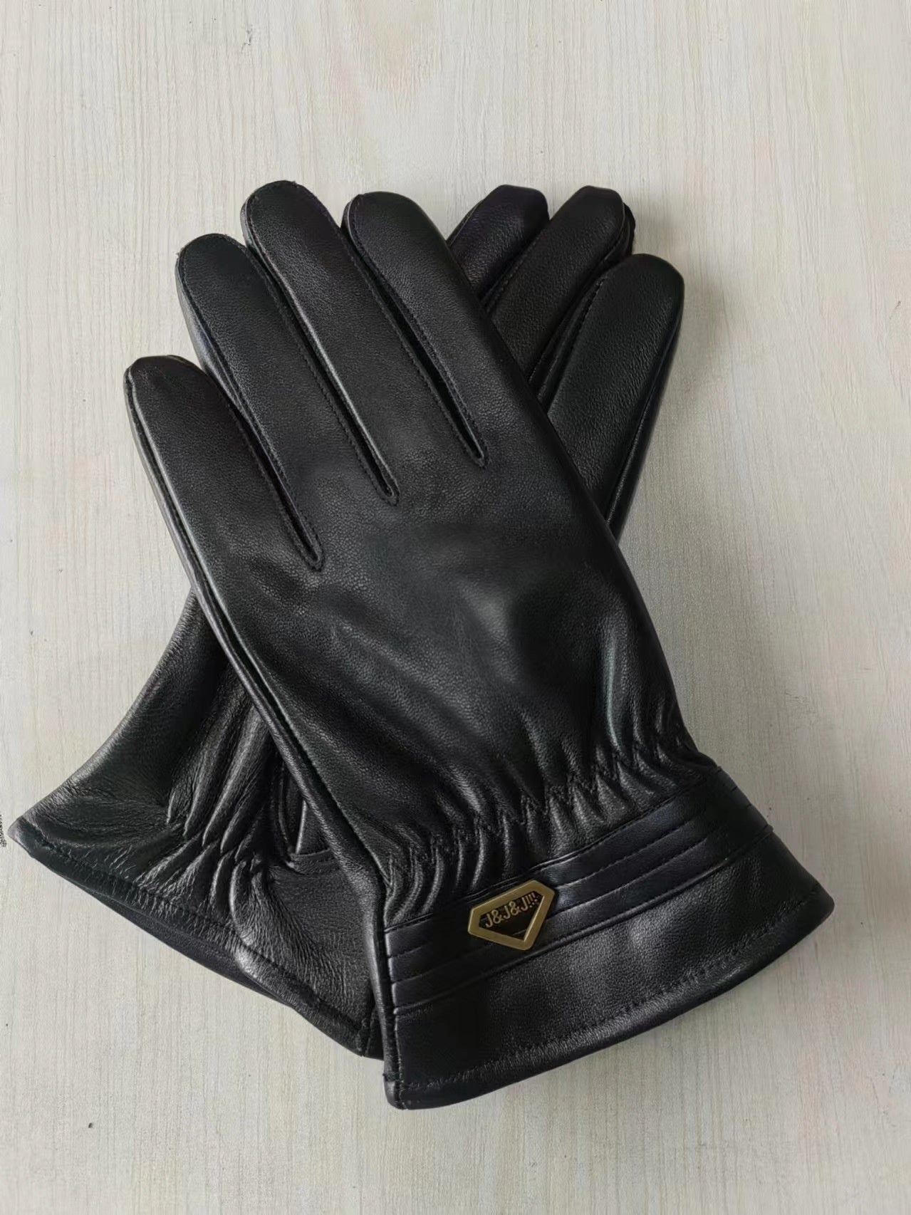 Genuine Leather Gloves Men's Winter Velvet Cold Protection Warm Sheepskin Gloves Cycling And Driving Touch Screen