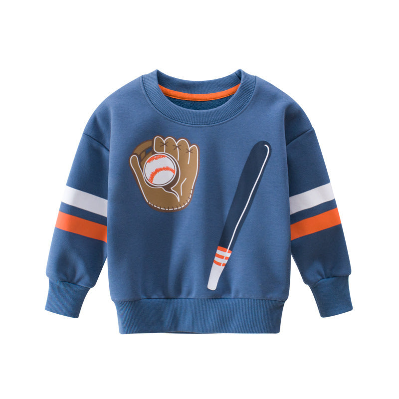 Children's sweater and velvet boy pullover