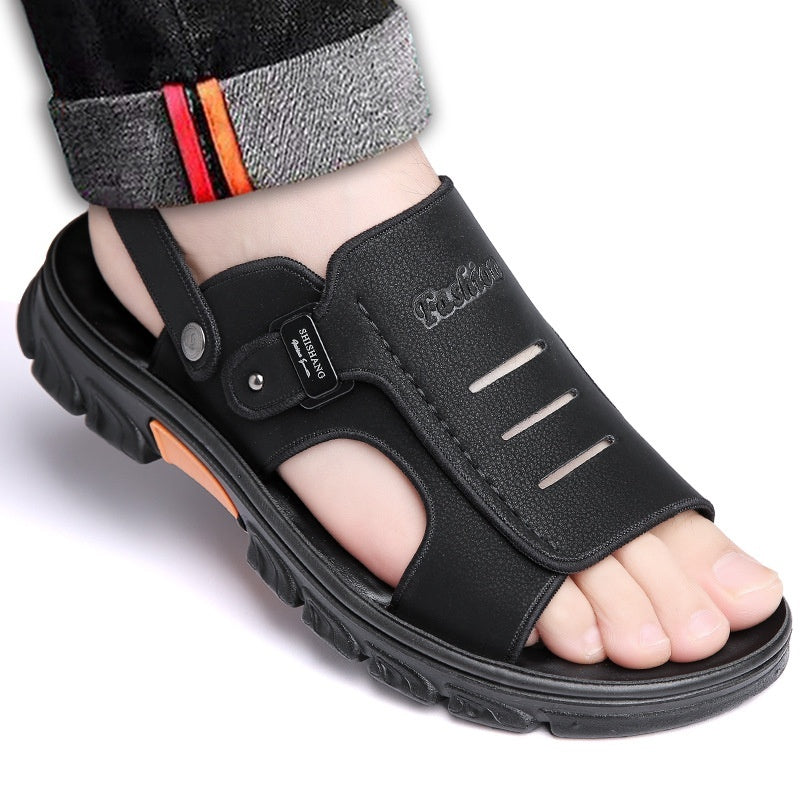 Men's Sandals Summer Slippers Dual-use Non-slip Wear-resistant Soft Bottom Beach Shoes