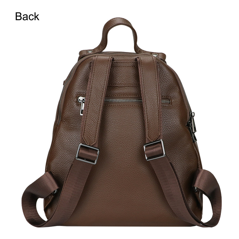 Ethnic Style National Style Portable Leisure Genuine Leather Large-capacity Backpack