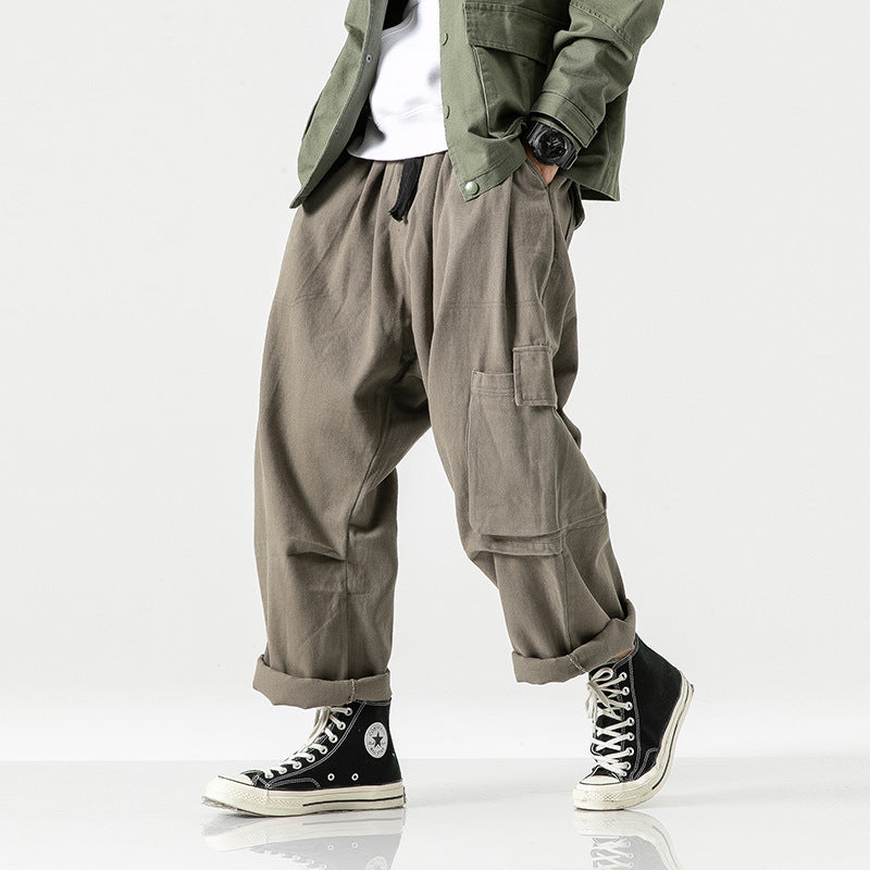 Straight wide leg cargo pants