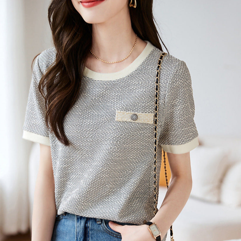 Women's French-style Short-sleeved T-shirt