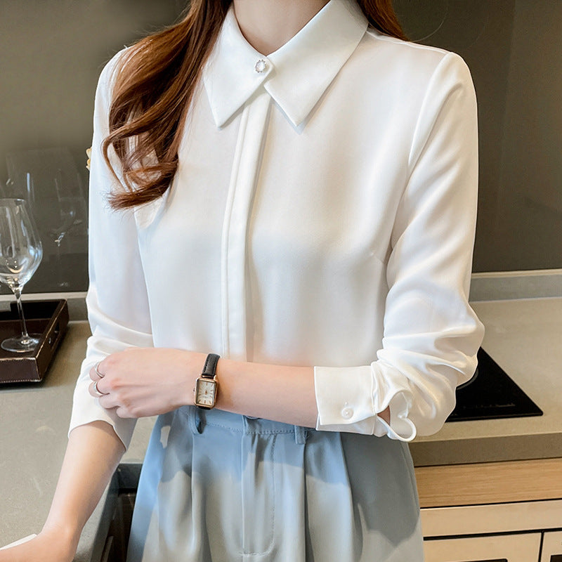 Business Chiffon Blouse Women Long Sleeve Tops Outerwear