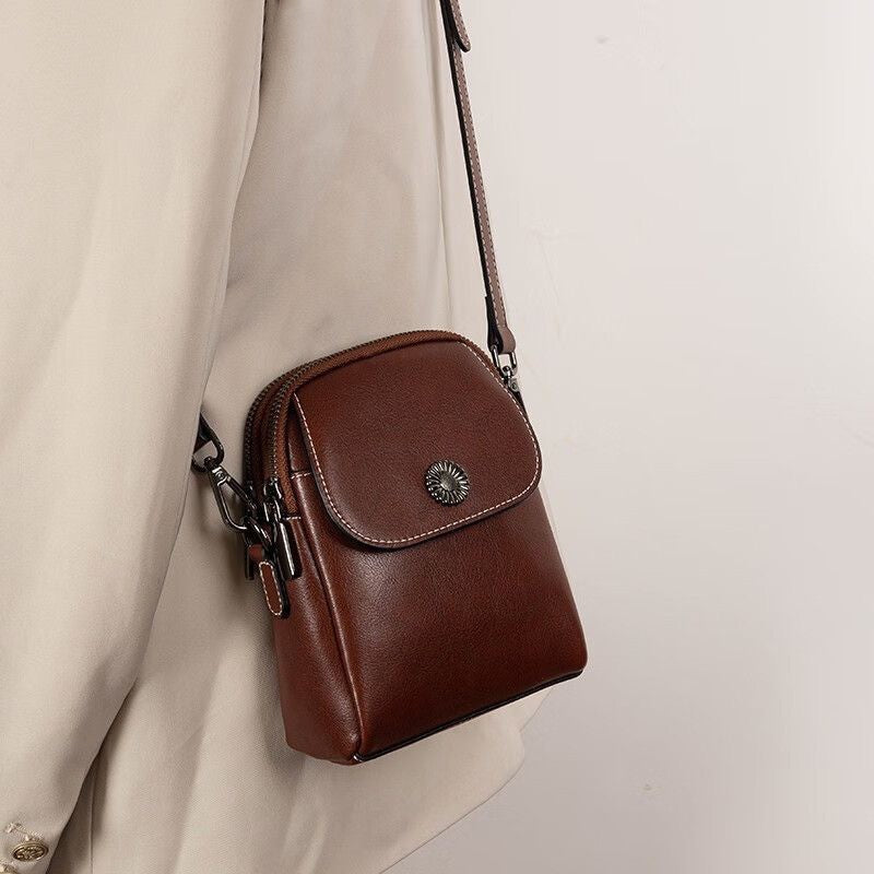 Women's Fashion Leather Messenger Bag