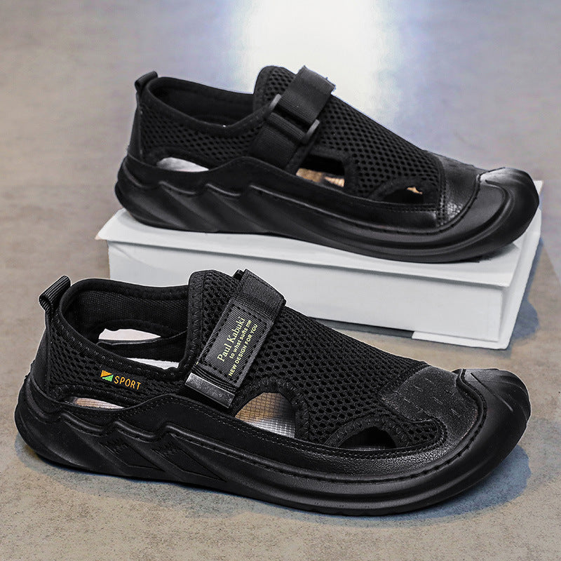 Men's Non-slip Wear-resistant Mesh Surface Hollowed Wading Sandals