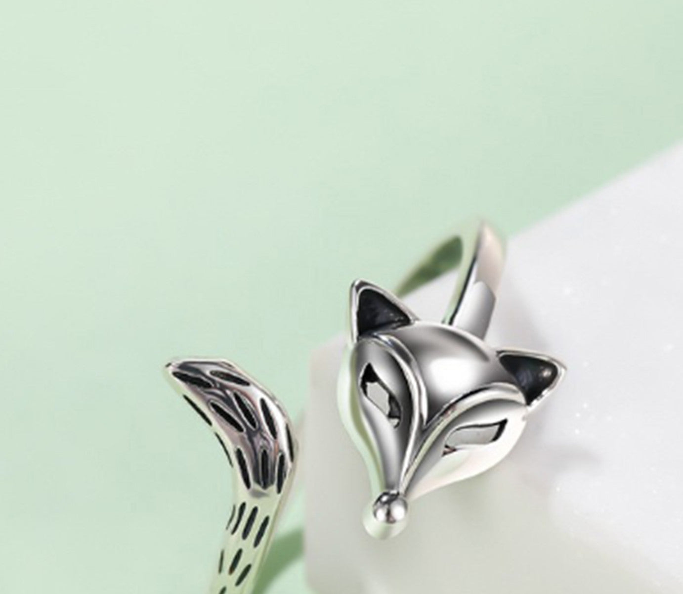 S925  Thai Silver Unisex Fox Ring