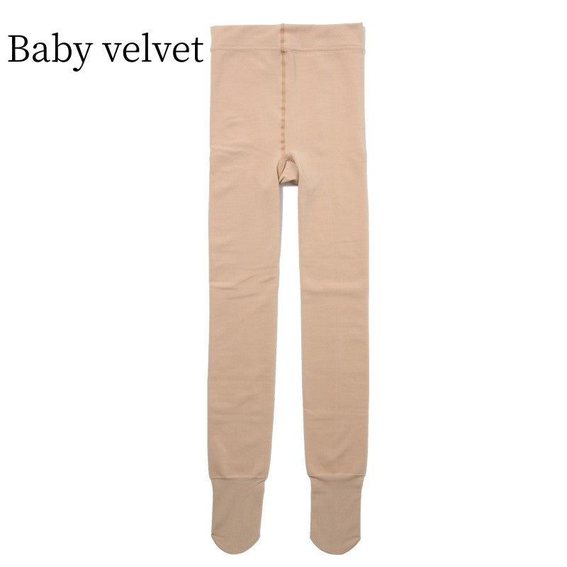 Extra Large Plus Velvet Skin Color Leggings Autumn