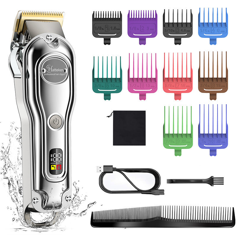 Can LED LCD Display Hair Salon Hair Clipper