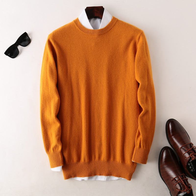 Pure Wool Sweater Round Neck All-matching Casual Knitted Bottoming Shirt