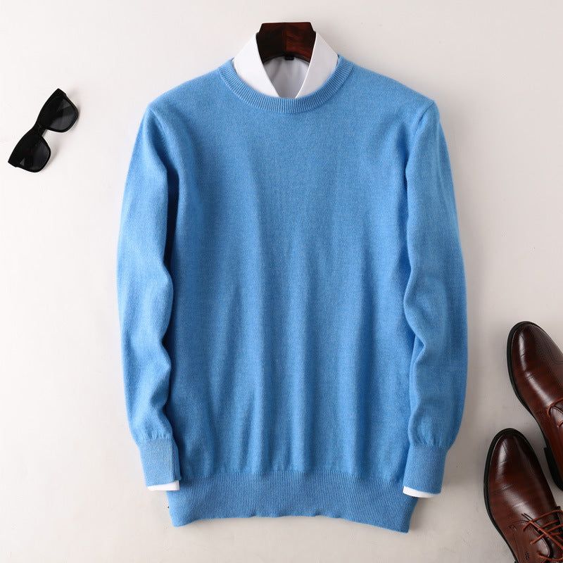 Pure Wool Sweater Round Neck All-matching Casual Knitted Bottoming Shirt