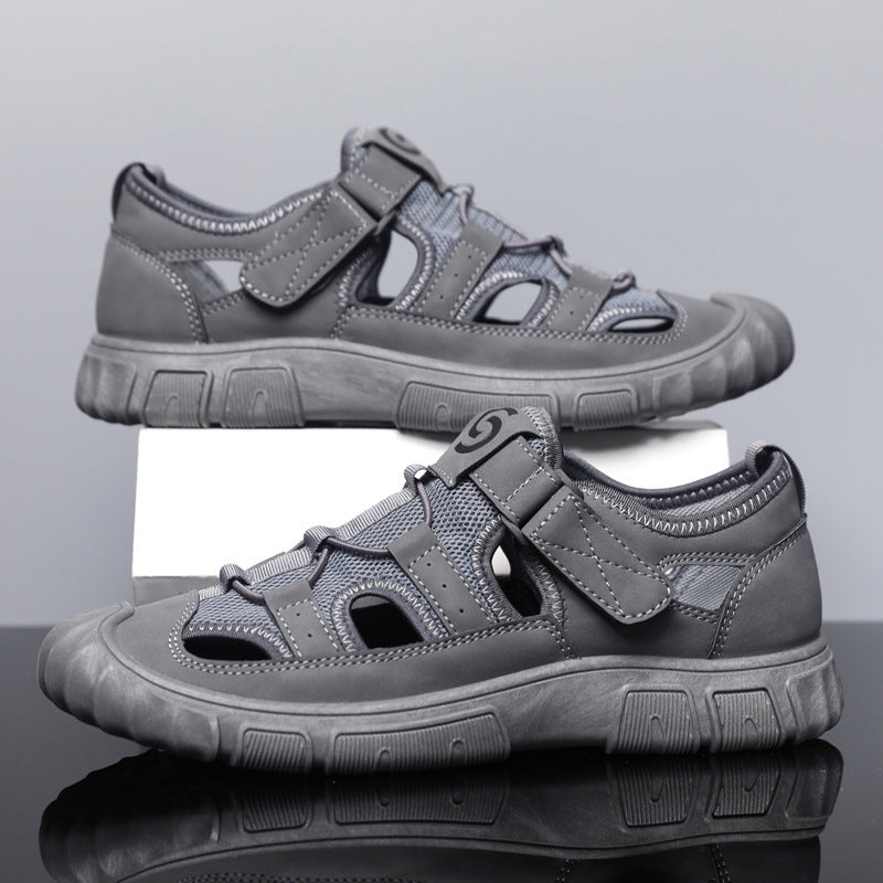 Men's Non-slip Wear-resistant Mesh Surface Hollowed Wading Sandals