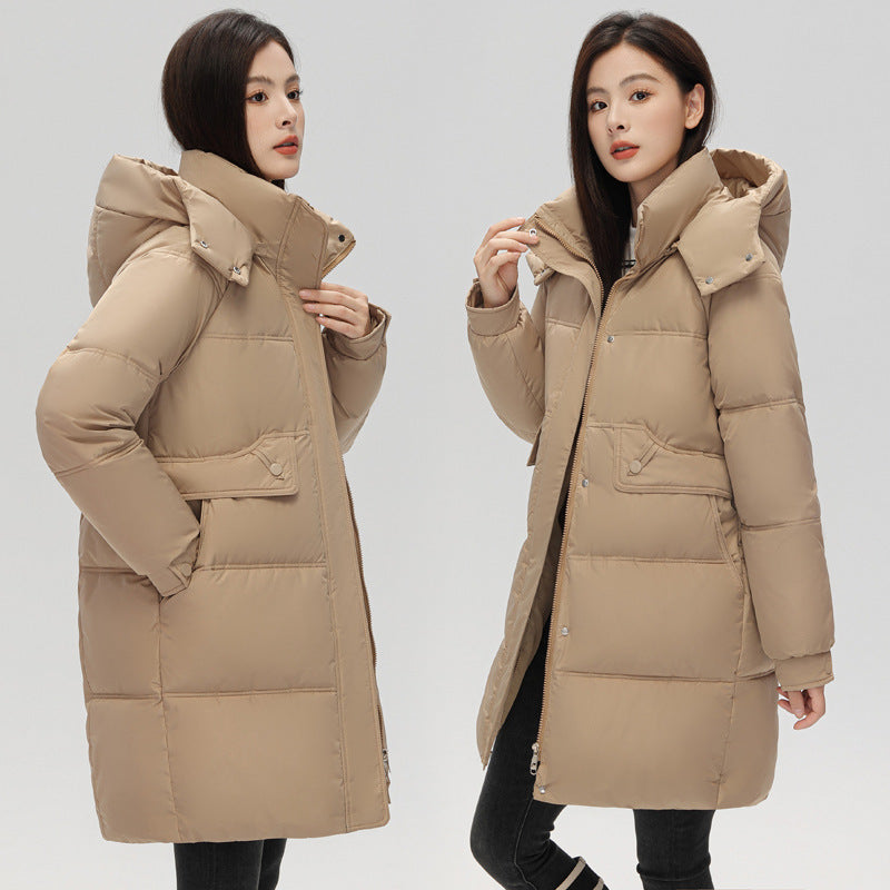 Down Cotton-padded Jacket Fashionable Cotton Coat Hooded