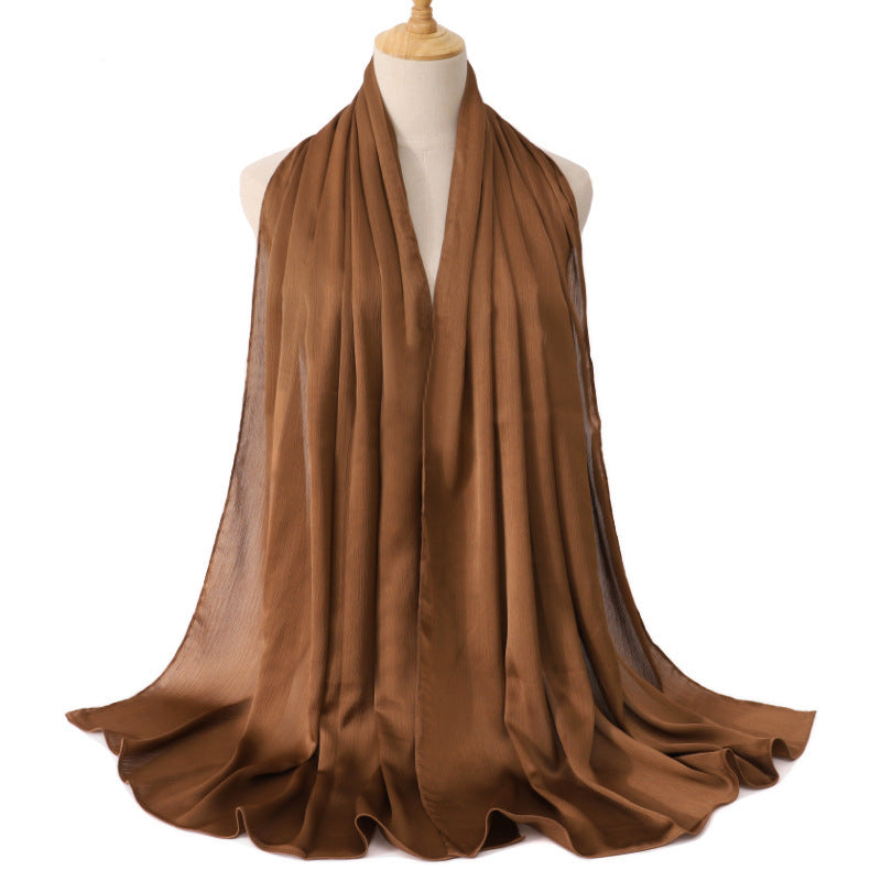 Cross-border Arrival Malaysia Natural Wrinkle All-match Scarf